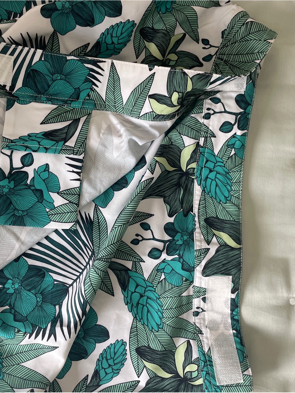 Ripskirt Hawaii Teal & White Tropical Floral Swim Skirt - Picture 4 of 5